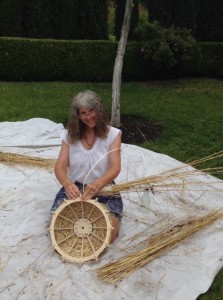 Weaving my first Sun Hive.