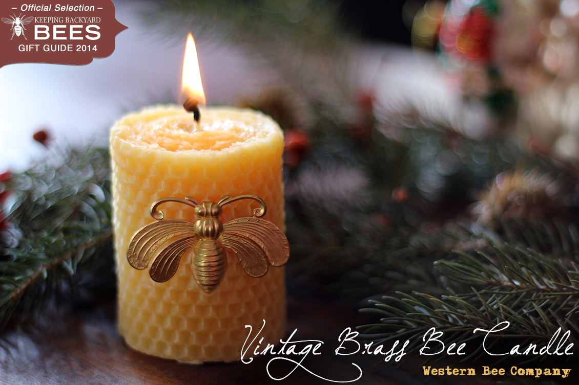 Vintage Brass Bee Candle by Western Bee Company